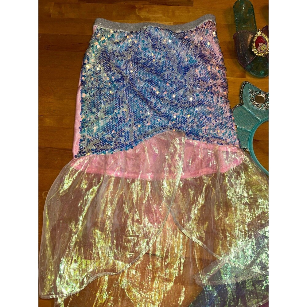 Girls Lot of Mermaid Costumes and Accessories Size 4/6, 7/8 - Picture 2 of 9